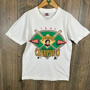 MLB Pittsburgh Pirates 1991 NL East Champions Vintage T-Shirt MLB Baseball Small